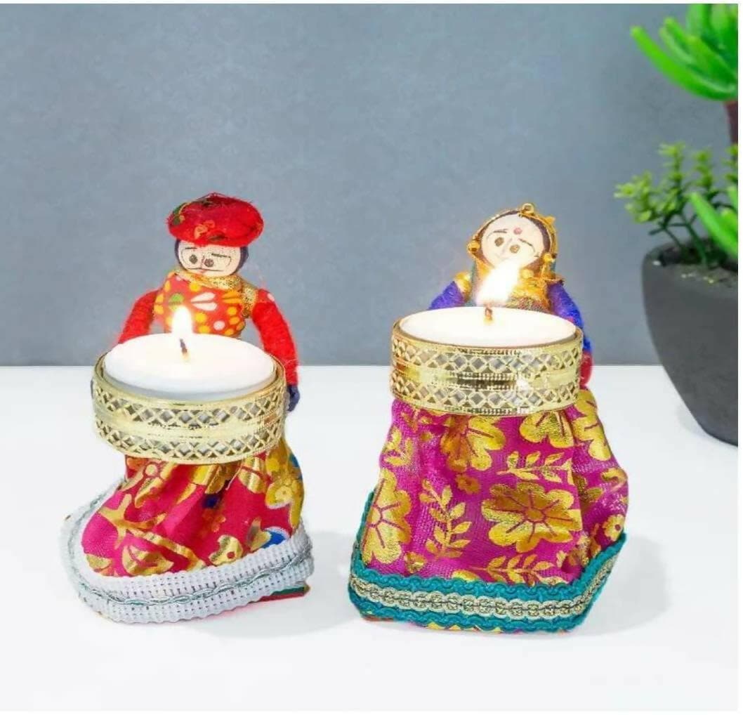 MANTOUSS Diwali Gift Hamper/Chocolate Gift Pack-Handmade choocolate Box+Beautiful Ganesha Toran+Pair of Puppet Candle tealight Holder+Diwali Greeting Card - HalfPe