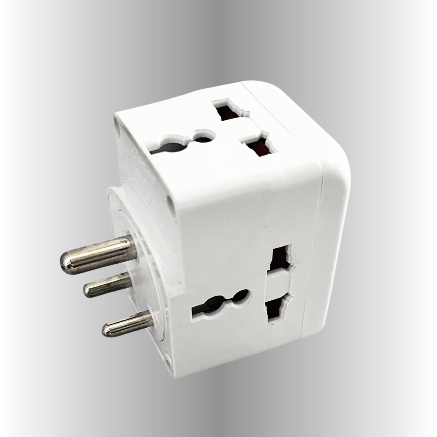 John Barrel 3 Way Universal Adaptor With Individual Switch with 2 usb ports - HalfPe