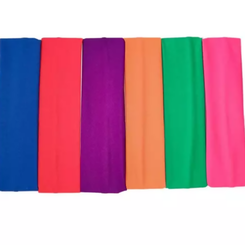 SENECIO Colorful Multicolor Sport Gym Workout Soft Stretchable Makeup Headband( 6Pc) - HalfPe