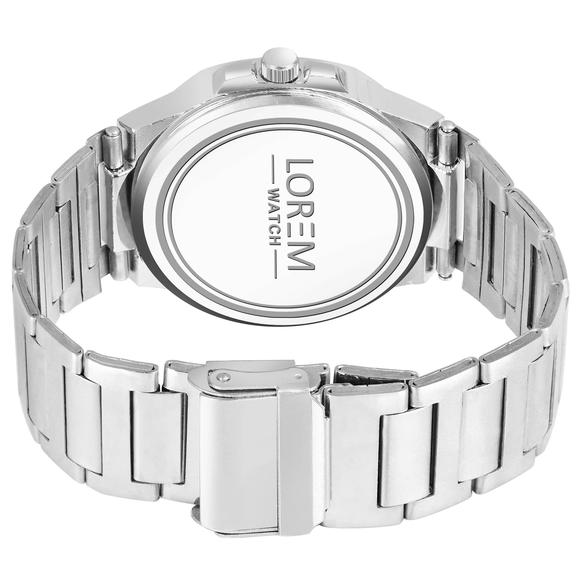 LOREM White Dial Date Function Analog Watch For Men LR147 - HalfPe