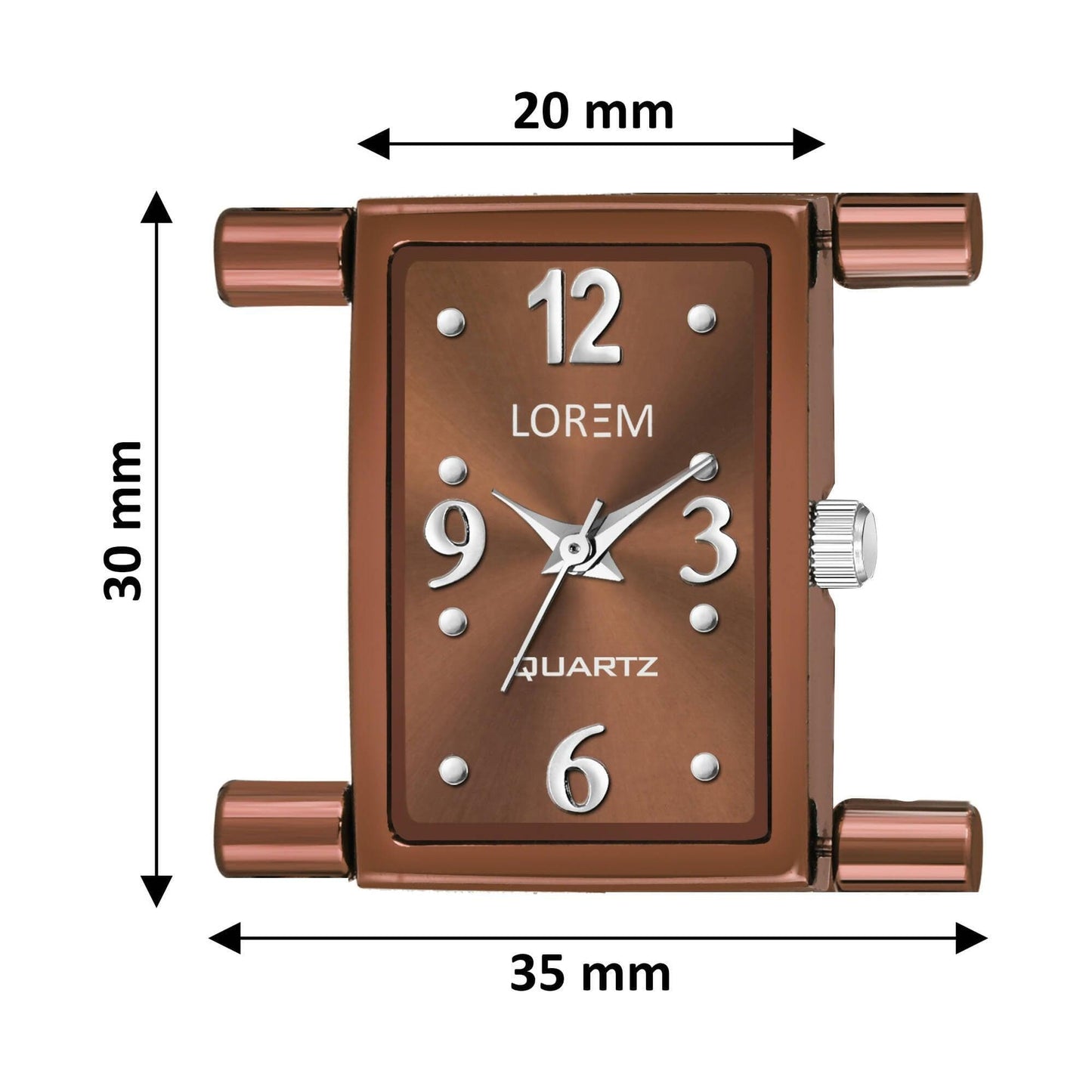 LOREM Chocolate Trending Square Braclet Analog Watch For Women LR295 - HalfPe