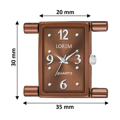 LOREM Chocolate Trending Square Braclet Analog Watch For Women LR295 - HalfPe