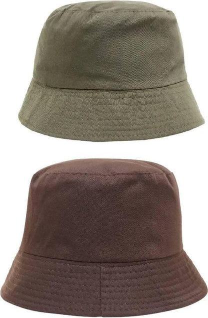 zaysoo Cap Hat (Brown, Green, Pack of 2) - HalfPe