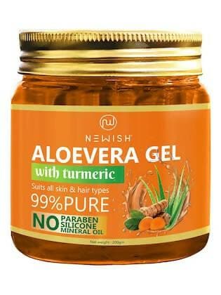 Newish Aloevera Gel Moisturizer for Face Enriched With Turmeric For Face & Skin (200GM) - HalfPe