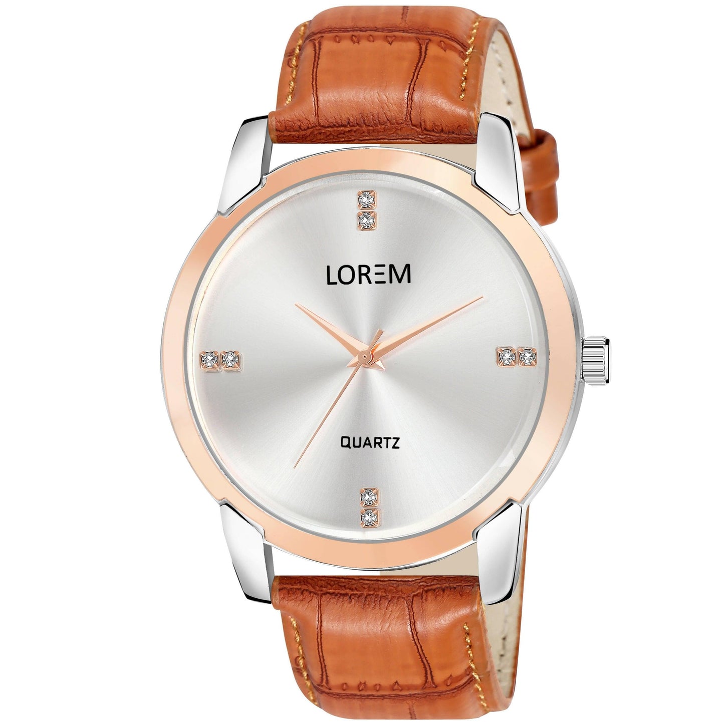 LOREM Silver Stylish Dial Analog Watch For Men LR97 - HalfPe