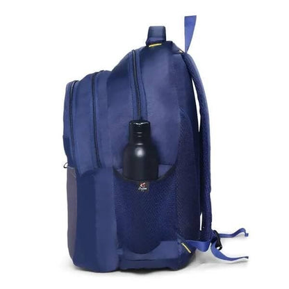 Laptop Backpack Multiple Pockets Padded Shoulder Straps Premium Fabric (Blue 40L) - HalfPe