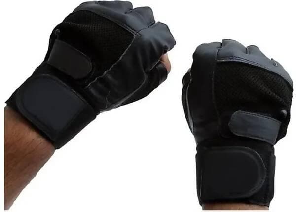 Palm Support Weight Lifting 2 Strech Gym & Fitness Gloves - HalfPe