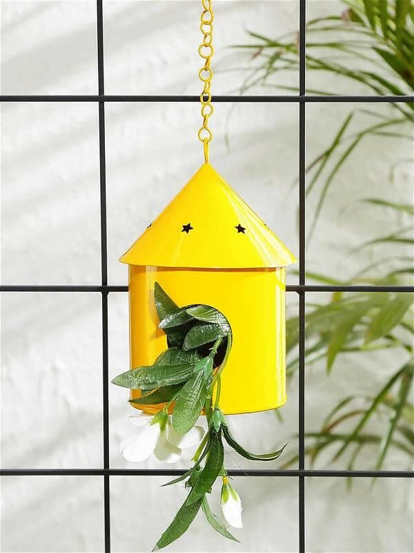 Round Hut Bird House Yellow - HalfPe