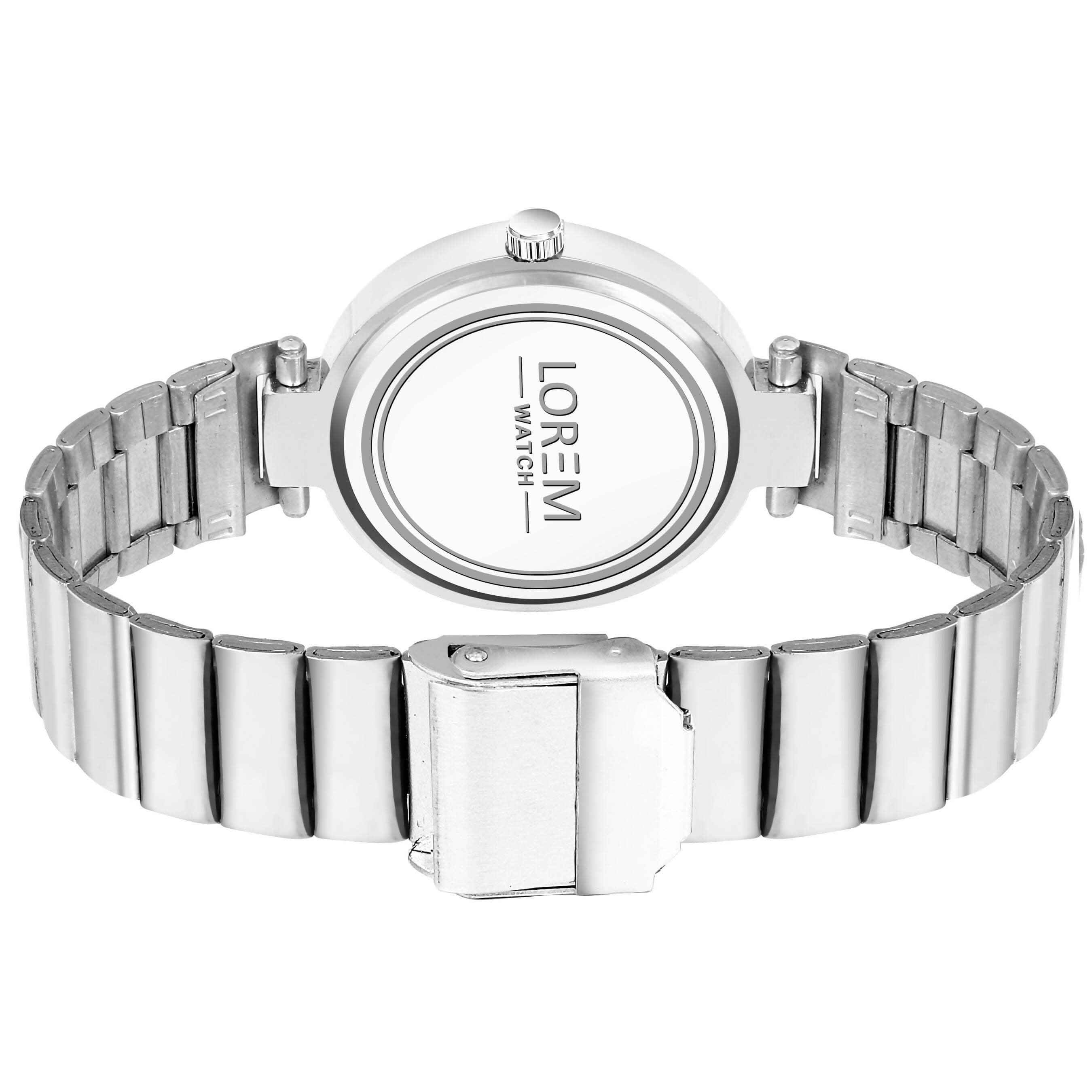 LOREM Sky Blue Flower Designer Analog Watch For Women LR310 - HalfPe