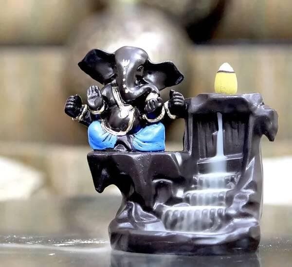 Ganesha Smoke Fountain Incense Burner - HalfPe