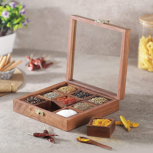 9 Compartment spice box - halfpeapp