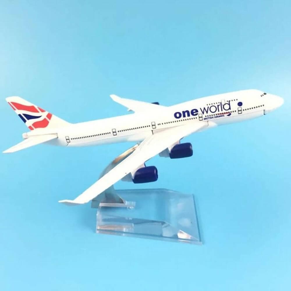 GM 16cm British One World Airways Boeing 747 Plane - HalfPe