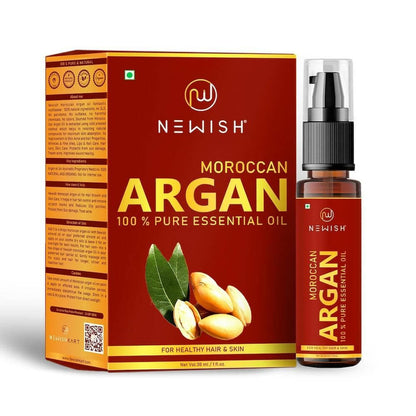 Newish 100% Pure & Natural Moroccan Argan Oil , for Dry and Coarse Hair & Skin care (30 ML) - HalfPe