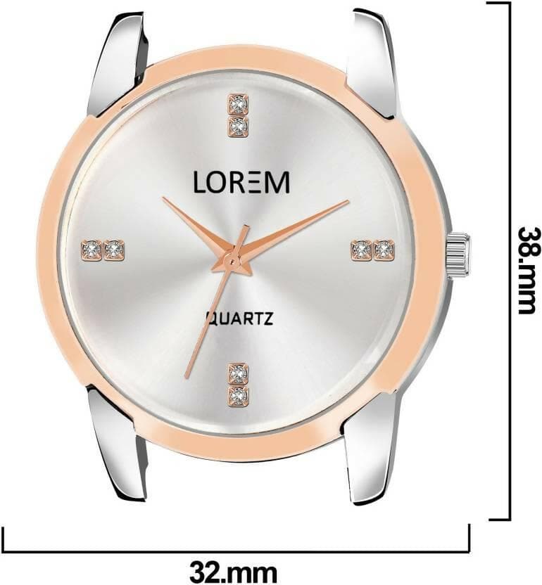 LOREM Silver Stylish Dial Analog Watch For Women LR344 - HalfPe