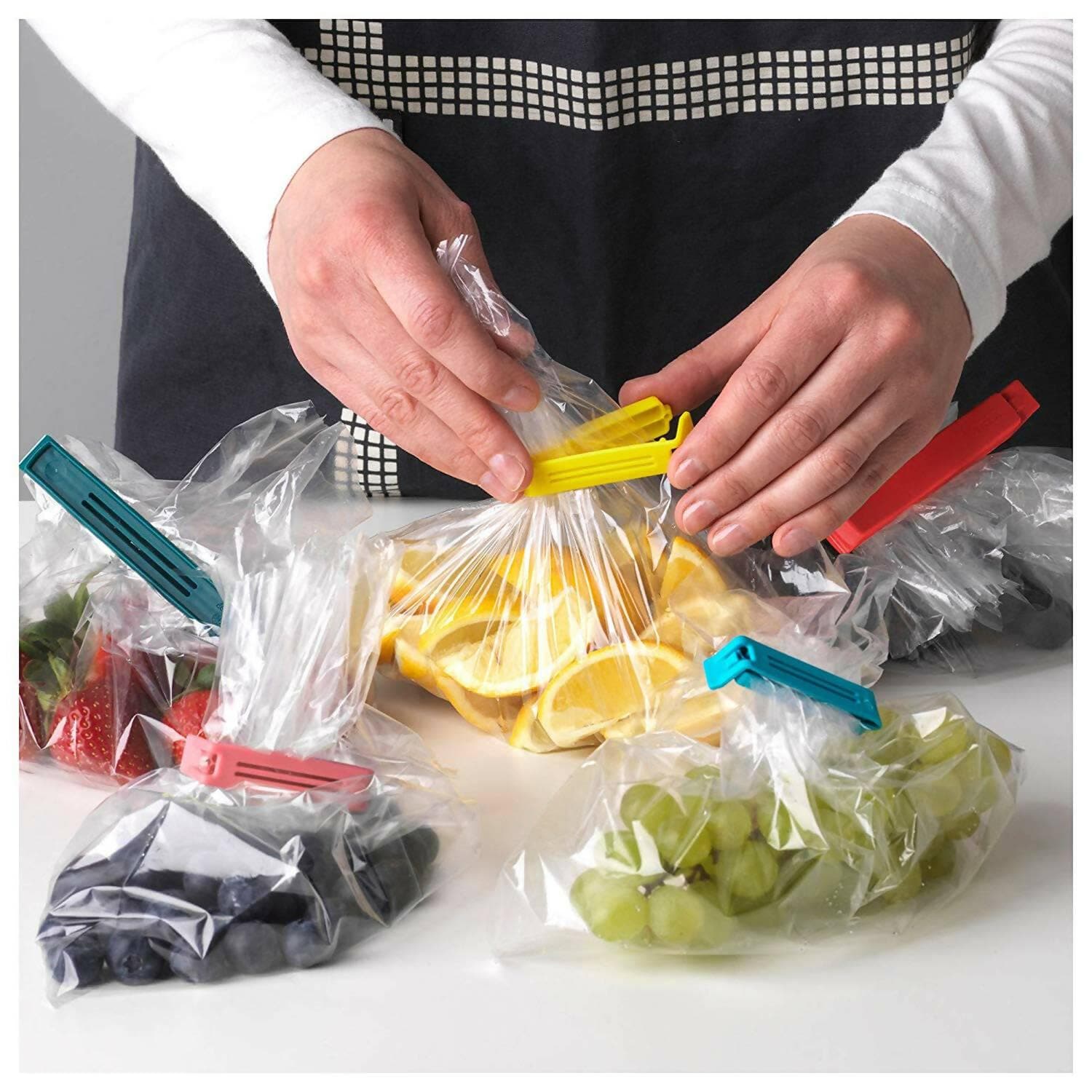 36Pc Plastic Food Snack Bag Sealer Clip (MULTICOLOUR) - HalfPe