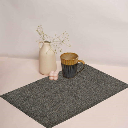 Lushomes Jute Table Mat, Coffee Brown Dining Table Mat, table mats Set of 6, Also Used as kitchen mat, fridge mat, cupboard sheets for wardrobe, Jute Place mats (Pack of 6, 12x18 Inches, 30x45 Cms) - HalfPe