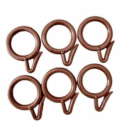 SENECIO Curtain Hanger Rings Bath Drape Loop Clasp Plastic Shower Door Curtain Hooks(pack of 6) - HalfPe