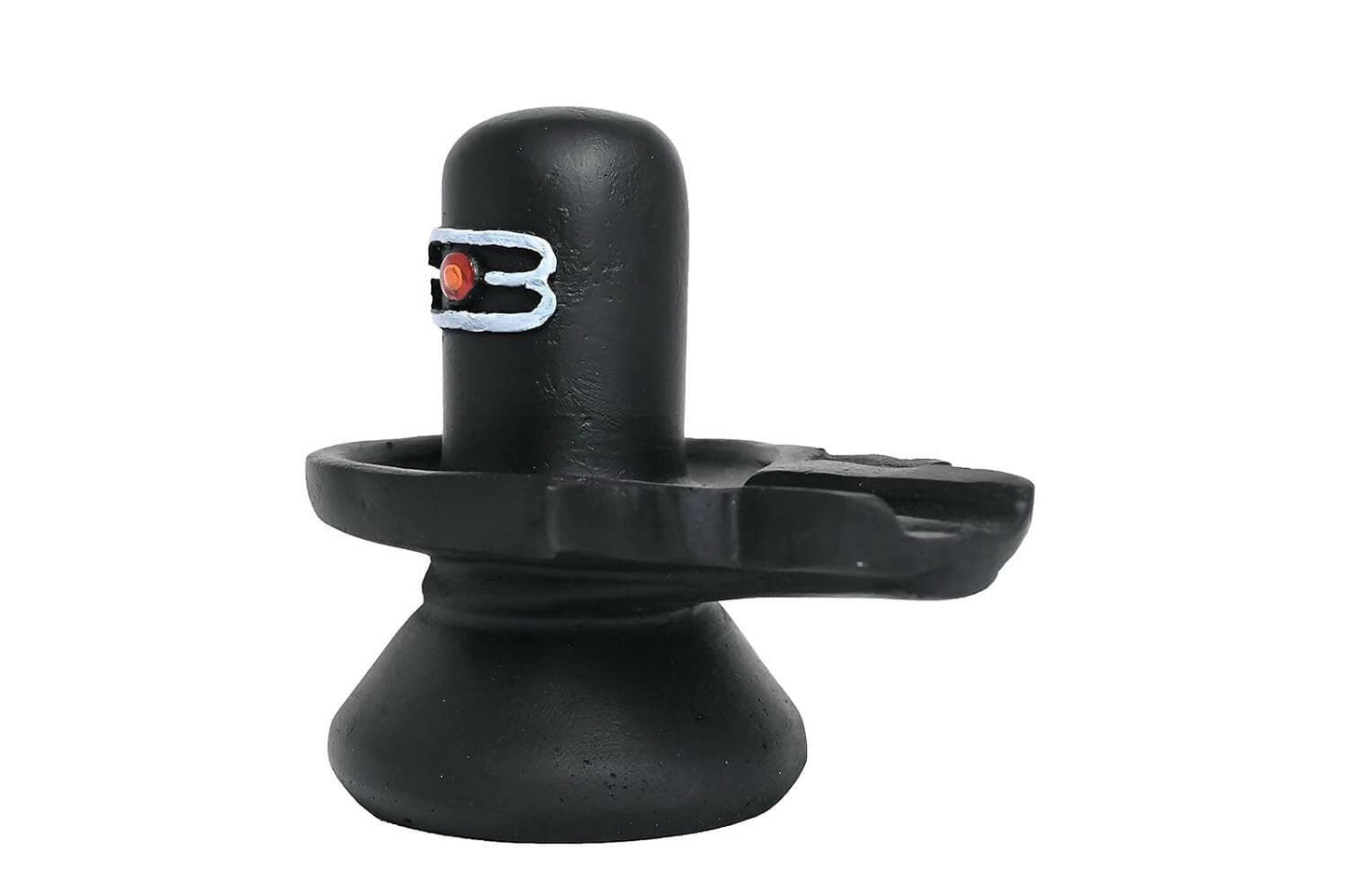 KariGhar Resin Shiva Lingam Shivling Mahadev Idol Murti Statue Perfect for Prayer Room (Black, 6.5 x 9 x 9.5 Cm) - HalfPe