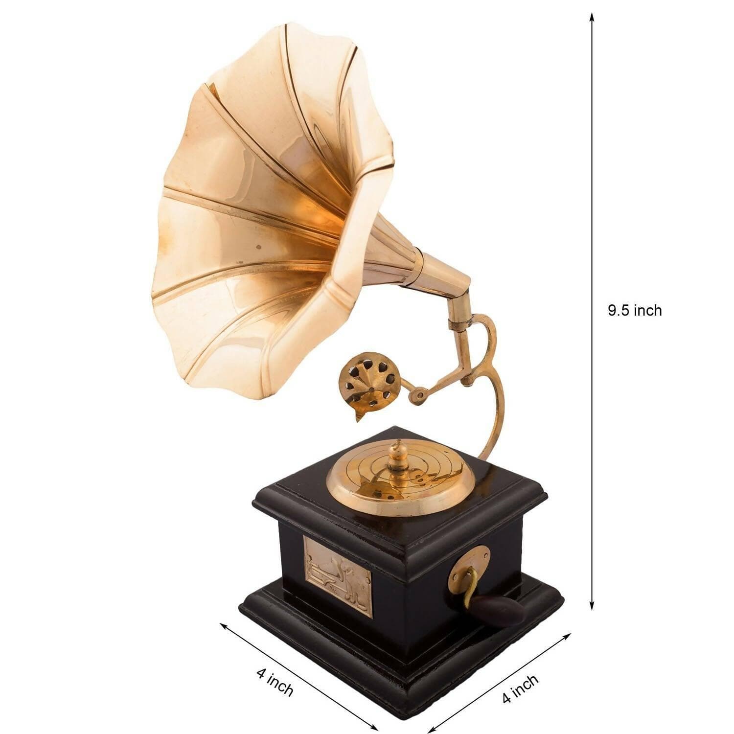 Santarms Gramophone Antique Music Decorative Canon Brass Showpiece - HalfPe