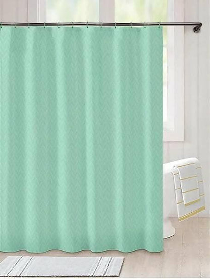 LUSHOMES Chevron Print Fabric Shower Curtain - HalfPe