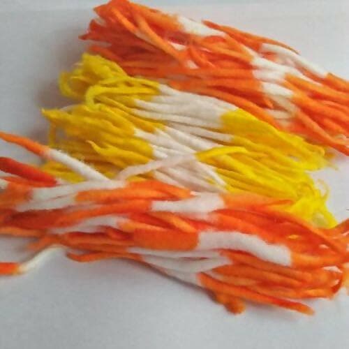 SENECIO Tricolour Jyot Diya Batti Cotton Wick Pack Handmade Natural Wicks (pack of 2) - HalfPe