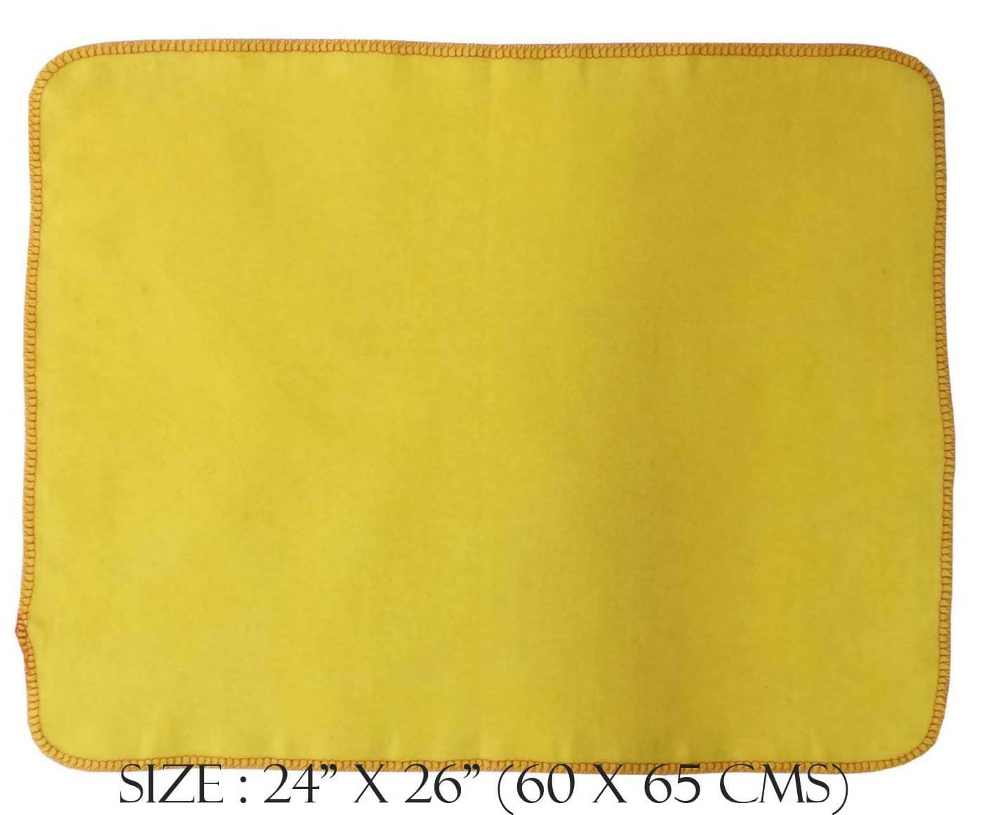 Lushomes Super Soft 10 pcs Flannel Yellow Duster, tea towels kitchen, towels for kitchen use, kitchen towels for wiping utensils (Size: 24 x 26 Inches, Pack of 10). - HalfPe