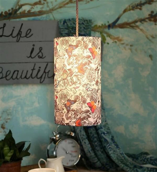 Butterfly Cylindrical Hanging Shade - HalfPe