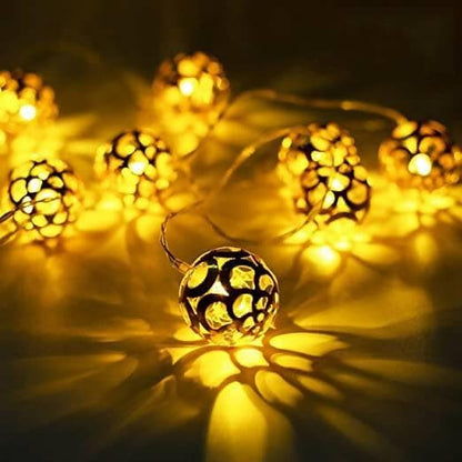 Metal Ball LED string Light (14 lights) - HalfPe