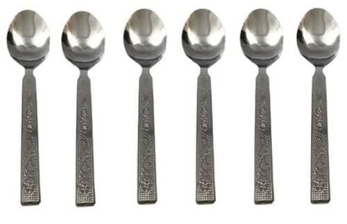 Stainless Steel Dinner Table Spoons & Forks (Pack of 12) - HalfPe