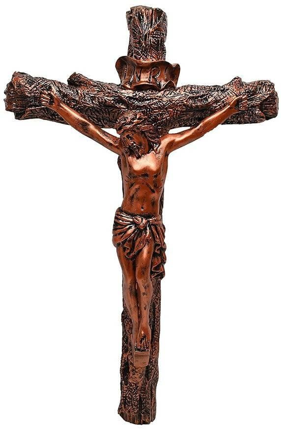 KariGhar Crucifix / Jesus Christ / Cross Jesus / Crucified Jesus A0060 (Bronze) - HalfPe