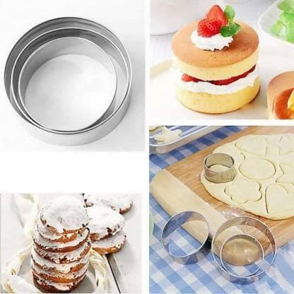 Stainless Steel Cookie Cutter (4 Different Shapes 3 Sizes) - HalfPe