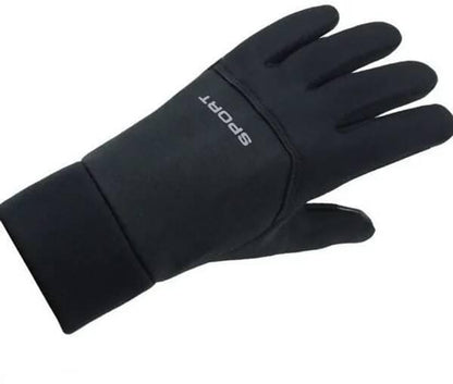 Winter Outdoor Gloves Riding Gloves (Black) - HalfPe