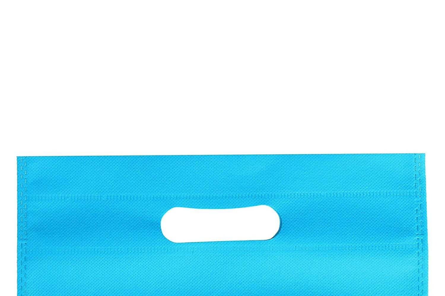 Agrashri Enterprises D Cut sky blue Cloth Carry Bag (Pack of 50) - HalfPe