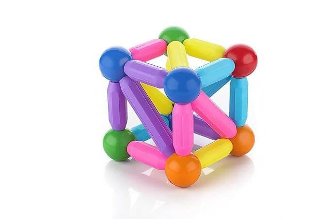 ZUDO TOYS Magnetic Building Sticks Blocks for Toddlers Toys (64 pcs) - HalfPe