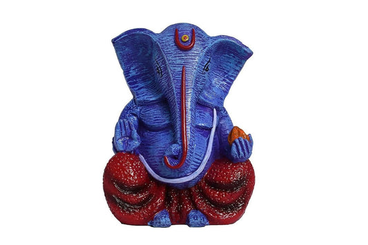 KariGhar Ganesh Ji Statue, Decorative Showpiece Idol for Home (5 inch) Multicolor - HalfPe