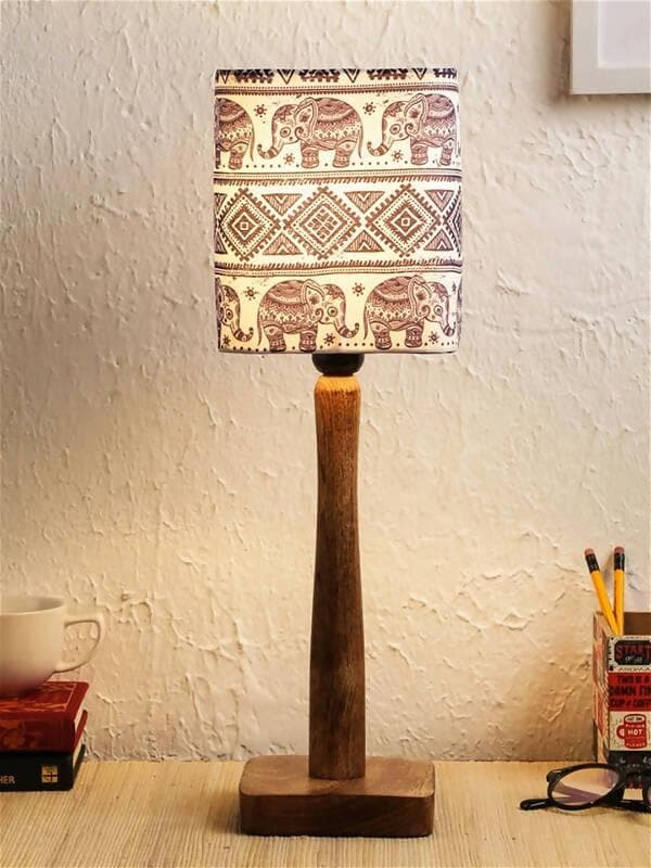 Warli Art Wooden Lamp - HalfPe