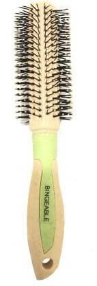 Bingeable Premium Round Hair Brush with Soft Bristles (Yellow/ Multicolor) - HalfPe