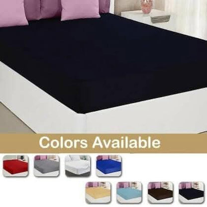 Mattress Protector Dark Blue Waterproof Cover for Single Bed (72 x 48 inch) - HalfPe