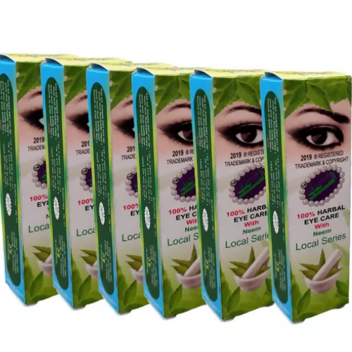 SENECIO Surma With Neem Natural Herbal Waterproof Organic Kohl Eye Liner With Inside Applicator(Pack of 6) - HalfPe