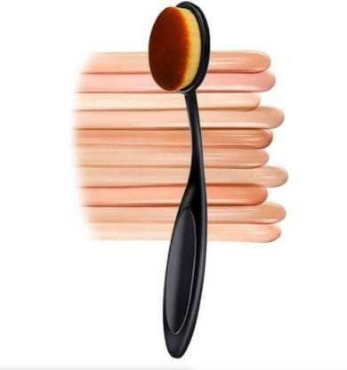 Bingeable 3Pcs Oval Professional Makeup Brushes Set Soft Synthetic Multi Purpose Makeup Brushes Set (Gold\Multi color,PACK OF 3) - HalfPe