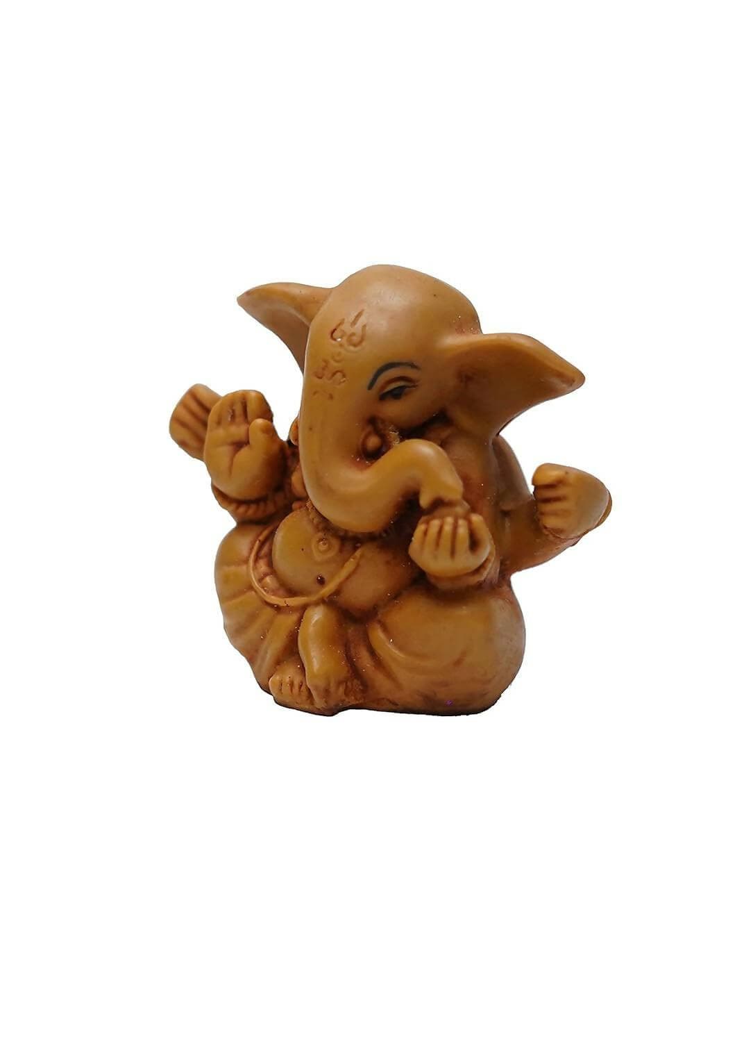 KariGhar Ganesha Idol for Car Dashboard Home Gifting (Brown, 1.3X2.5X2 inches) - HalfPe