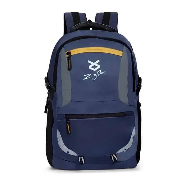 Laptop Backpack Classic Style With Laptop Sleeve And Added Durability (Navy Blue)  - HalfPe