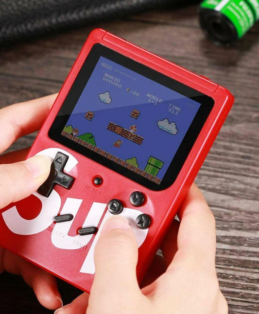 SUP Handheld Game Console with 400 in 1 Classic Old Games With Colorful LCD Screen (Multicolor) - HalfPe