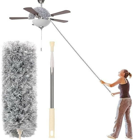 Bendable Microfiber Head Washable Ceiling Fan Duster for High Ceilings, Furniture - HalfPe