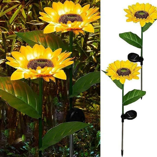 3 Pack Solar Powered Sunflower Garden/Outdoor Light - HalfPe