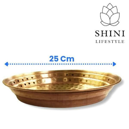 SHINI LIFESTYLE Copper Parat, Pooja Article (10 Inch) - HalfPe