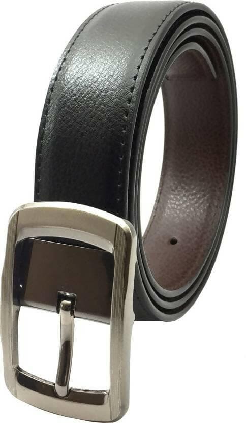 Men Artificial Leather Belt ( Size : 48) (Black) - HalfPe