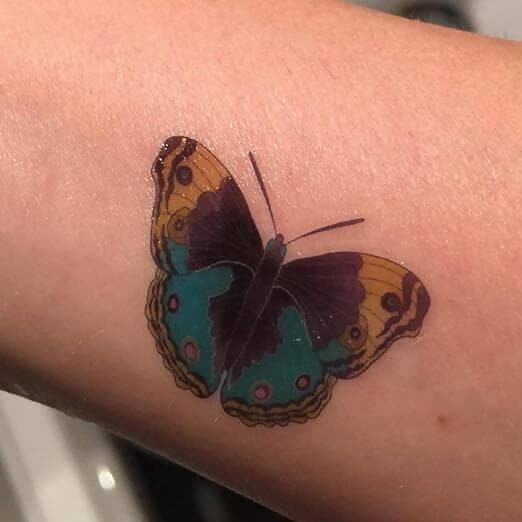 SENECIO Rainbow Multicolor Butterflies Temporary Unisex Mini Body Tattoo - HalfPe