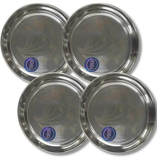 SHINI LIFESTYLE Stainless Steel Plate/ khumcha Thali - HalfPe