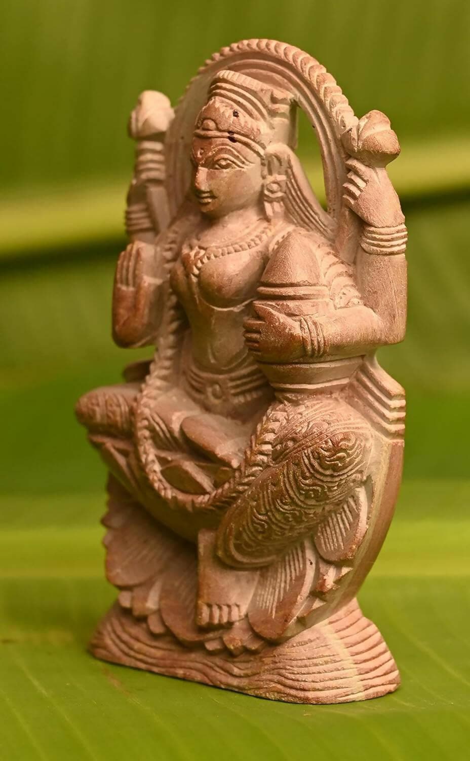 KariGhar Stone Hand Carved Mahalaxmi, Laxmi MATA Idol for Home - HalfPe